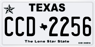 TX license plate CCD2256