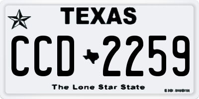 TX license plate CCD2259