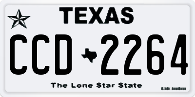 TX license plate CCD2264