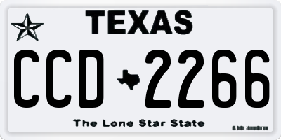 TX license plate CCD2266