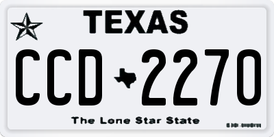 TX license plate CCD2270