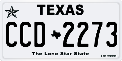 TX license plate CCD2273