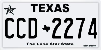 TX license plate CCD2274