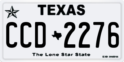 TX license plate CCD2276