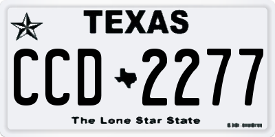 TX license plate CCD2277