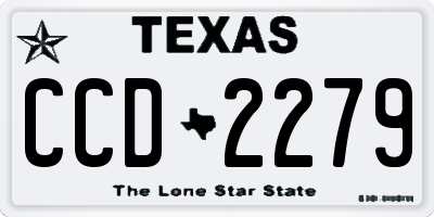 TX license plate CCD2279