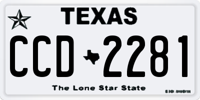 TX license plate CCD2281