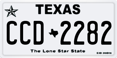 TX license plate CCD2282