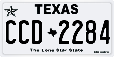 TX license plate CCD2284
