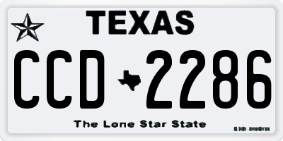 TX license plate CCD2286