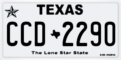 TX license plate CCD2290