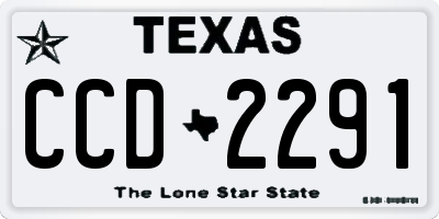 TX license plate CCD2291