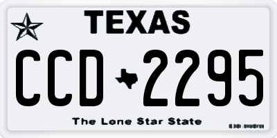 TX license plate CCD2295