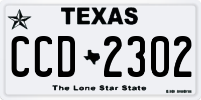 TX license plate CCD2302