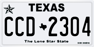 TX license plate CCD2304