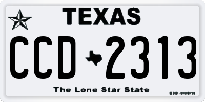 TX license plate CCD2313