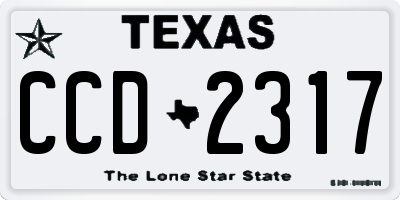 TX license plate CCD2317