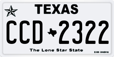 TX license plate CCD2322