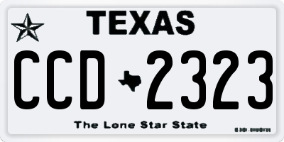 TX license plate CCD2323