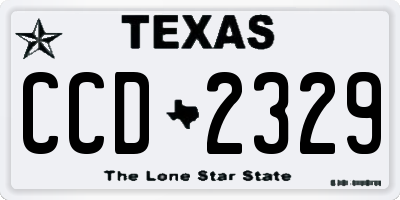 TX license plate CCD2329