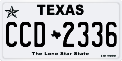 TX license plate CCD2336