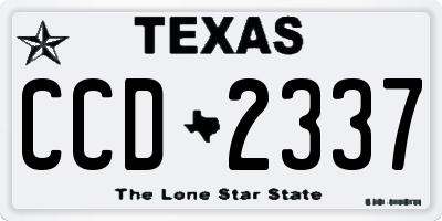 TX license plate CCD2337