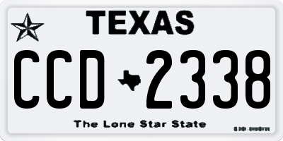 TX license plate CCD2338