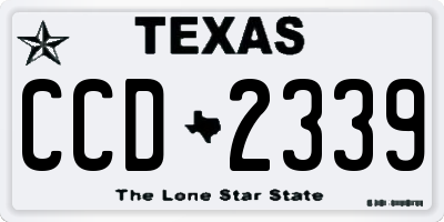 TX license plate CCD2339