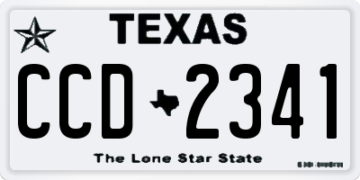 TX license plate CCD2341