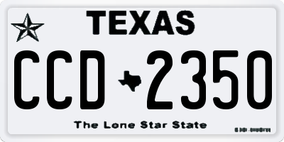 TX license plate CCD2350