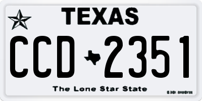 TX license plate CCD2351