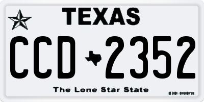 TX license plate CCD2352
