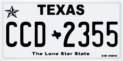 TX license plate CCD2355