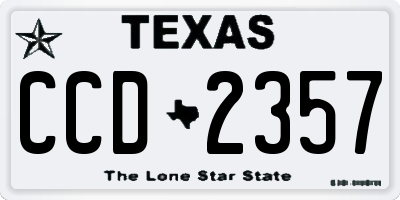 TX license plate CCD2357