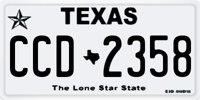 TX license plate CCD2358
