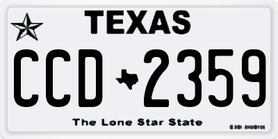 TX license plate CCD2359