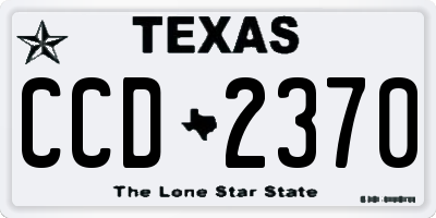 TX license plate CCD2370