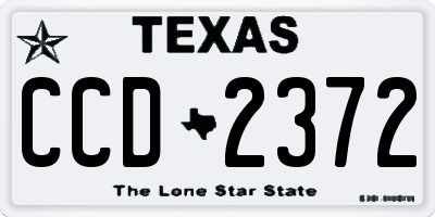 TX license plate CCD2372