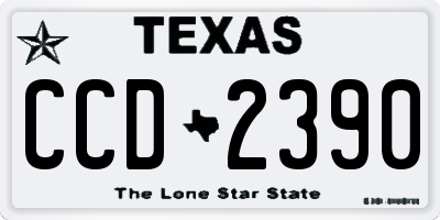 TX license plate CCD2390