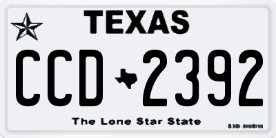 TX license plate CCD2392