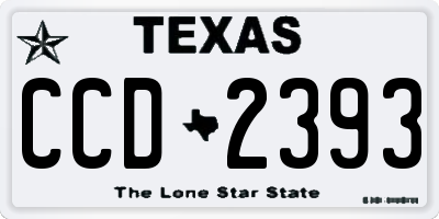 TX license plate CCD2393