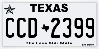 TX license plate CCD2399