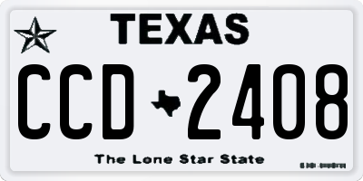 TX license plate CCD2408