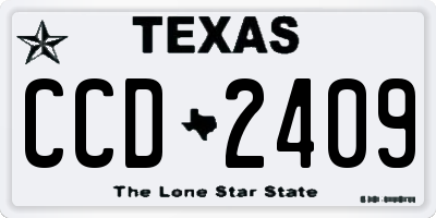 TX license plate CCD2409