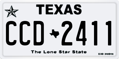 TX license plate CCD2411