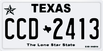 TX license plate CCD2413