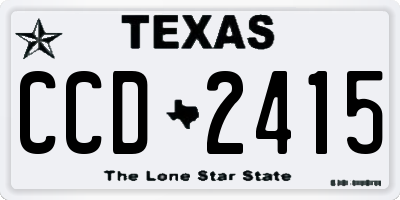 TX license plate CCD2415