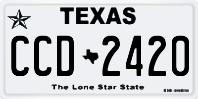 TX license plate CCD2420