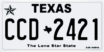 TX license plate CCD2421