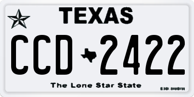 TX license plate CCD2422